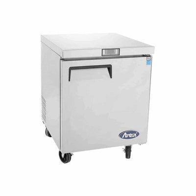 Atosa Mgf8401Gr Mesa Refrigerada Bajo Barra Puerta Sólida Acero Inoxidable Ruedas. 70 cm  Largo - Mesa Fría - Atosa - KitchenMax Store