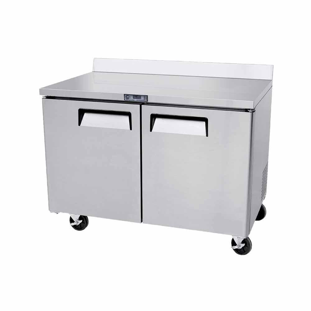 Atosa MGF8409GR Mesa Trabajo Refrigerada 2 Puertas Solidas Acero Inoxidable - Mesas de trabajo refrigeradas - Atosa - KitchenMax Store