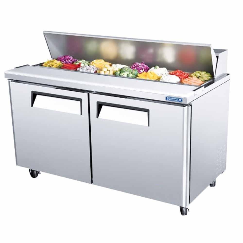 Atosa MSF8303GR Mesa Refrigerada Preparacion 2 Puertas Solidas Acero Inoxidable - Mesa Fría - Atosa - KitchenMax Store