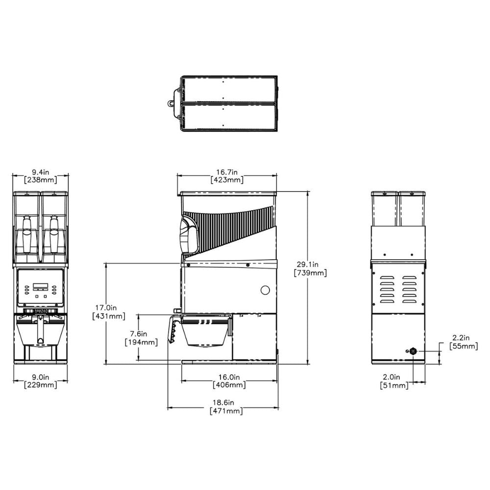 Bunn MHG, 120V 60HZ SST Molino Cafe Multitolva para Restaurante Cocina Industrial Cafeterías Restaurantes Establecimiento Cocina Comedor Negocio Bar Tienda Industria Bebidas. KitchenMax.Store. Envíos seguros a todo México. Cotiza hoy mismo.