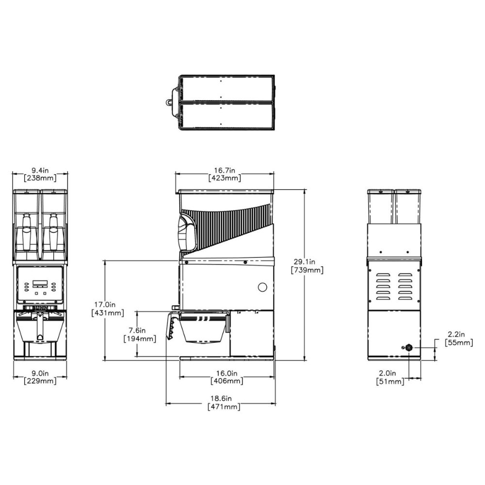 Bunn MHG, 120V 60HZ SST Molino Cafe Programable 2 Tolvas 6 lb Cafeteria Envíos seguros a todo México. Cotiza hoy mismo.  KitchenMax.Store