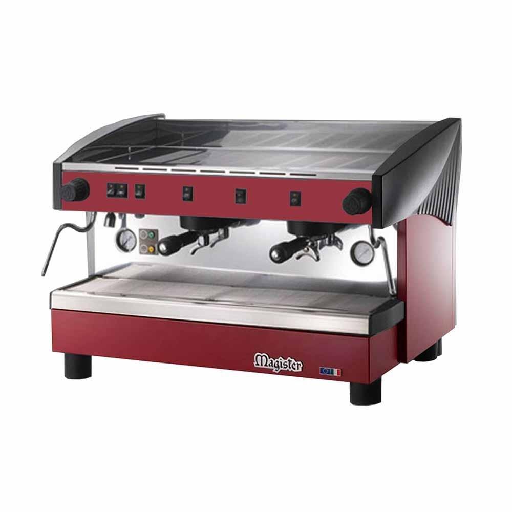 CAFETERA ITALIANA MAGISTER STILO MS100 | Cafetera Italiana Semiautomática | Capacidad 11 Litros | 2 Grupos | Café Expresso para Cafetería Restaurante