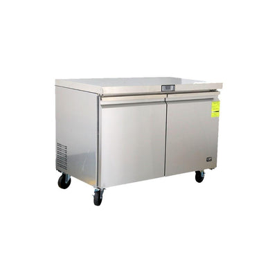 CRT MRCB482 Mesa Fria Bajo Barra 2 Puertas 2 Parrillas Acero Inoxidable - Mesas de trabajo refrigeradas - CRT - KitchenMax Store