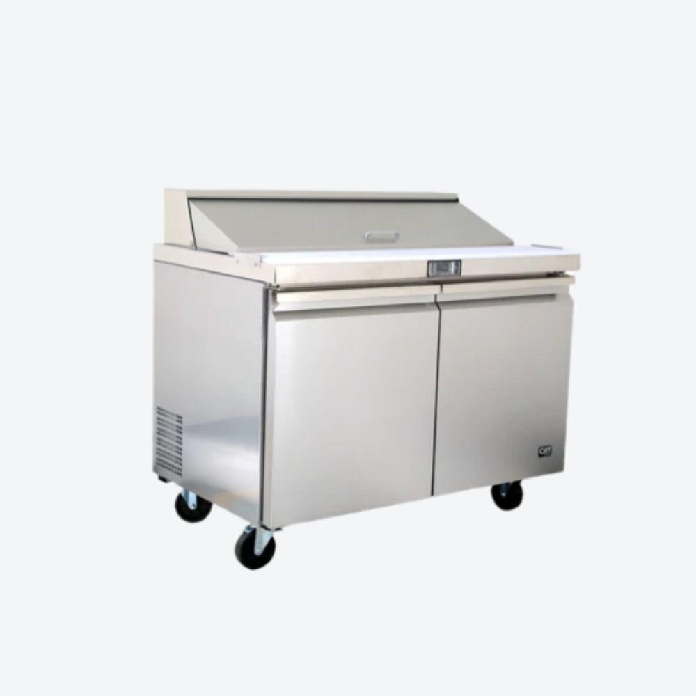 CRT MRCT482 Mesa Fria Trabajo 2 Puertas 2 Parrillas para Preparacion Ensaladas Sushi  Restaurante Cafeteria Guarniciones Comedores Industriales Cocinas Industriales Panaderia Carniceria Preparacion Sushi Postres Ensaladas Baguettes.  KitchenMax.Store. Envíos seguros a todo México. Cotiza hoy mismo.