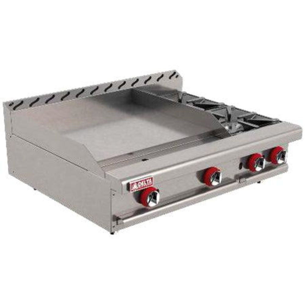 Delta Master 2-G-2-Q-E Mixto Plancha Parrilla Frente 92 cm Electrico Acero Inoxidable -  - Delta - KitchenMax Store