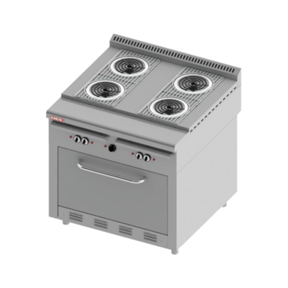 Delta Paquidermo IH-4-E Estufa Industrial Electrica 4 Quemadores 1 Horno -  - Delta - KitchenMax Store