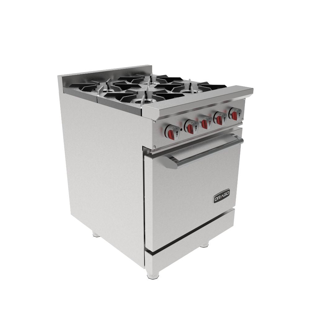 Drago CG-41 Estufa 4 Quemadores Horno Acero Inoxidable -  - Drago - KitchenMax Store