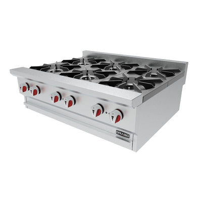 Drago CG-60 Parrilla 6 Quemadores 91.5 cm Gas Acero Inoxidable -  - Drago - KitchenMax Store