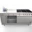 Drago UNIVERSAL Estufa 4 Quemadores Asador Radiante Freidor Gratinador Plancha 1 ft Acero Inoxidable -  - Drago - KitchenMax Store