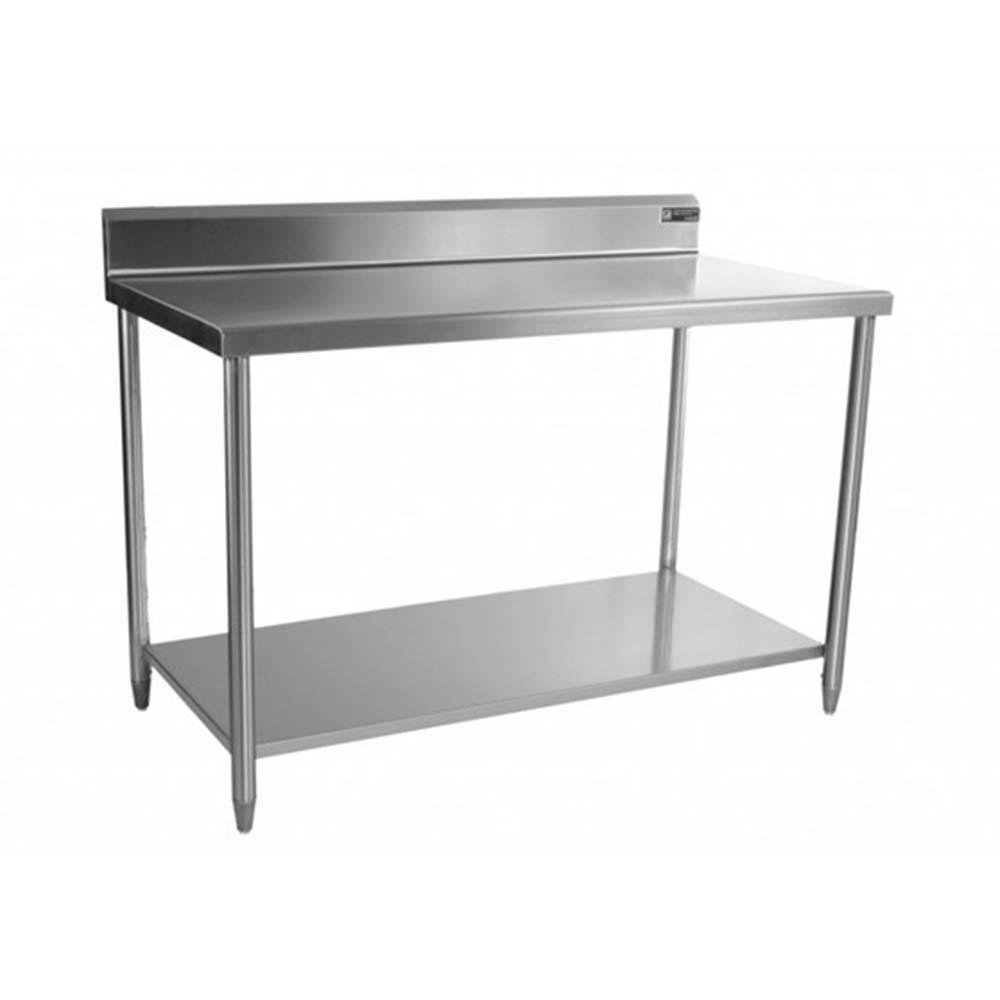 Ferro 15421104 Mesa Con Respaldo Con Entrepaño Acero Inoxidable - Mesa de Trabajo - Ferro - KitchenMax Store