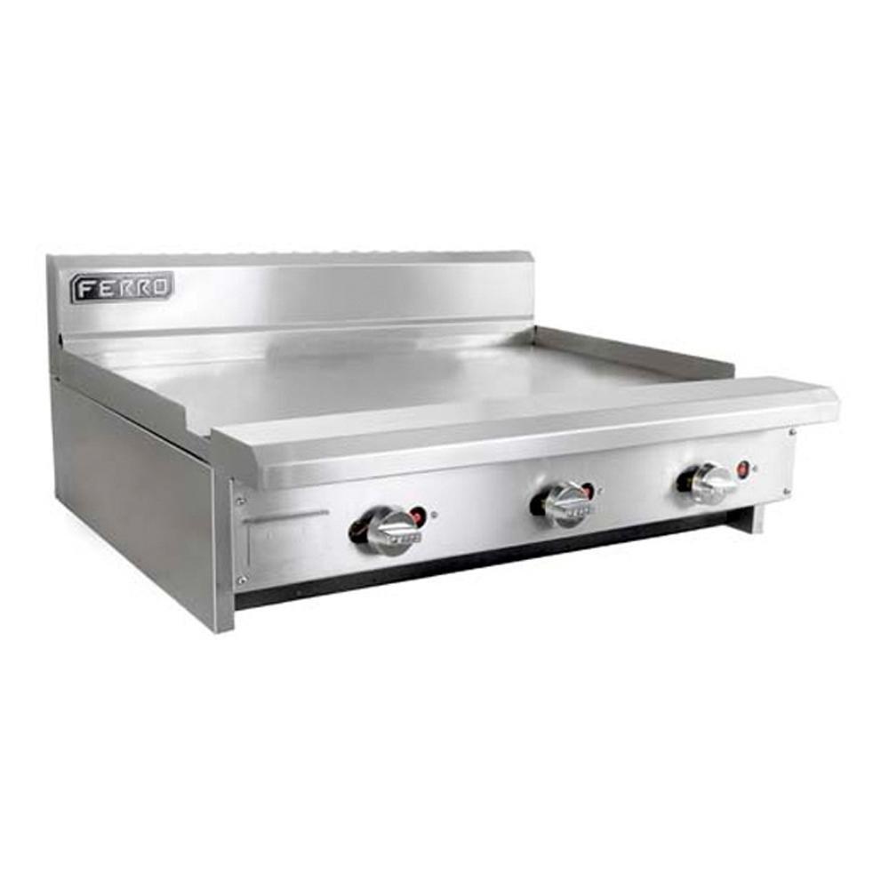 Ferro 23151108 Plancha Frente 91.5 cm - 36 pulgadas - Gas 3 Controles Acero Inoxidable Gris - Plancha - Ferro - KitchenMax Store