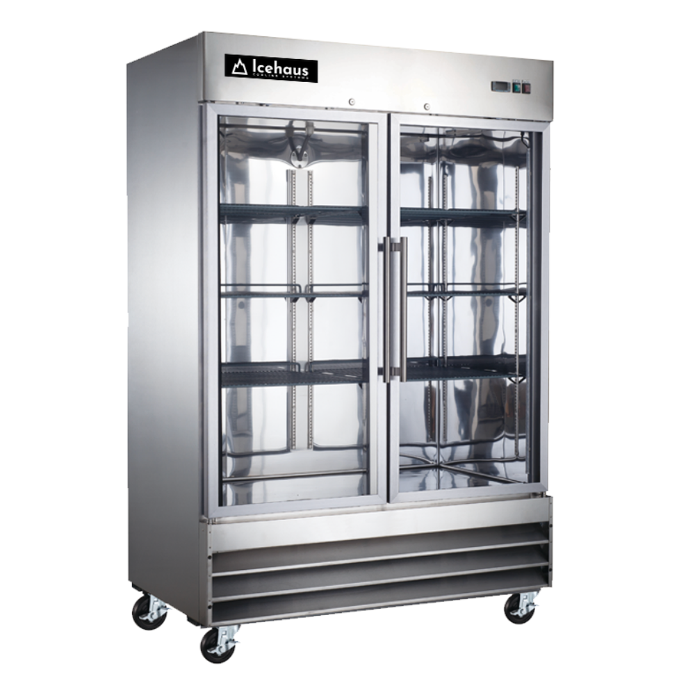 Icehaus CV-2PC-SS-01 Congelador Vertical 2 Puertas Cristal - Refrigeradores - Icehaus - KitchenMax Store