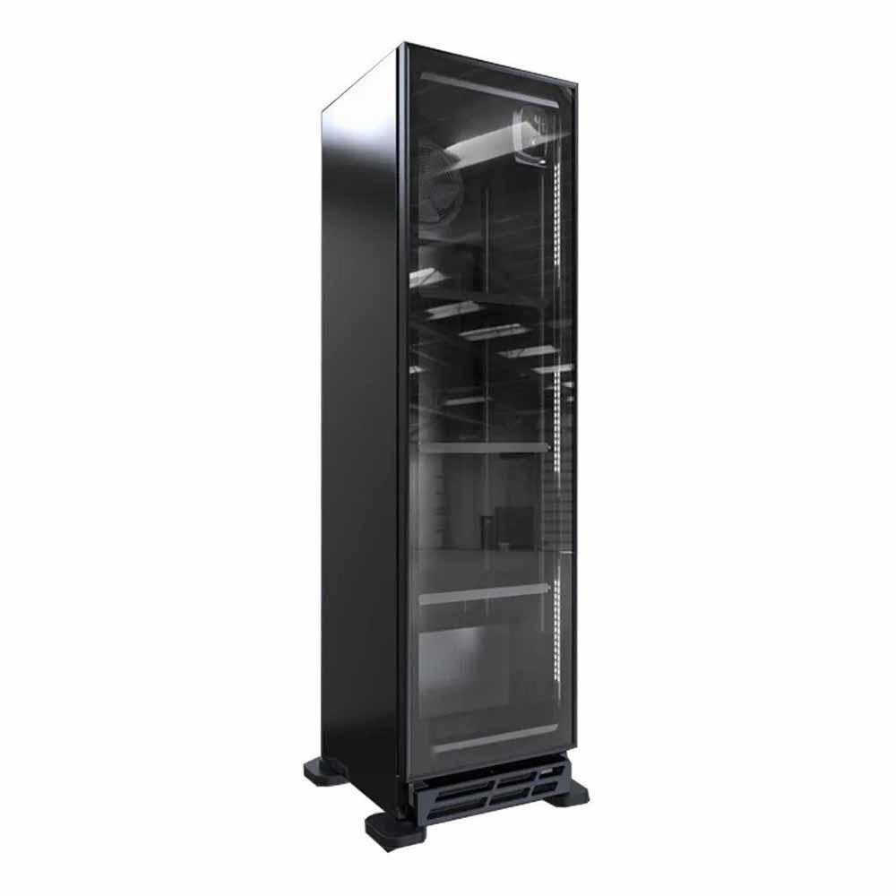 Imbera VL100 1018459  Refrigerador Cobalt  Vertical con 1 Puerta de Cristal, 5 Parrillas  y 9 Pies - 254.85 Litros de capacidad. Con iluminación LED, Cuerpo esmaltado Negro - Refrigeradores - Imbera - KitchenMax Store