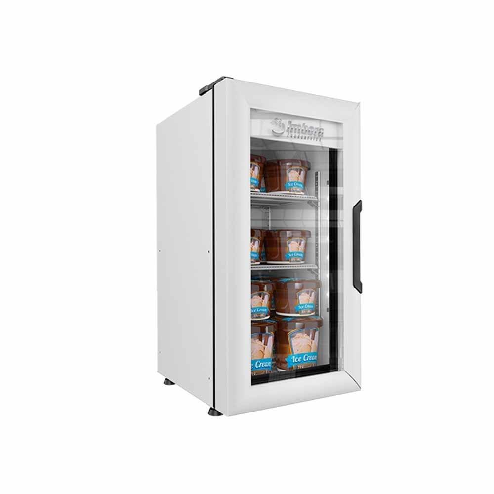 Imbera Vf1.5 1009270 Congelador Vertical con 1 Puerta de Cristal, 3 Parrillas y 1.5 Pies -  52.3 Litros de capacidad. Con iluminación LED, Cuerpo esmaltado Gris - Congeladores Verticales - Imbera - KitchenMax Store
