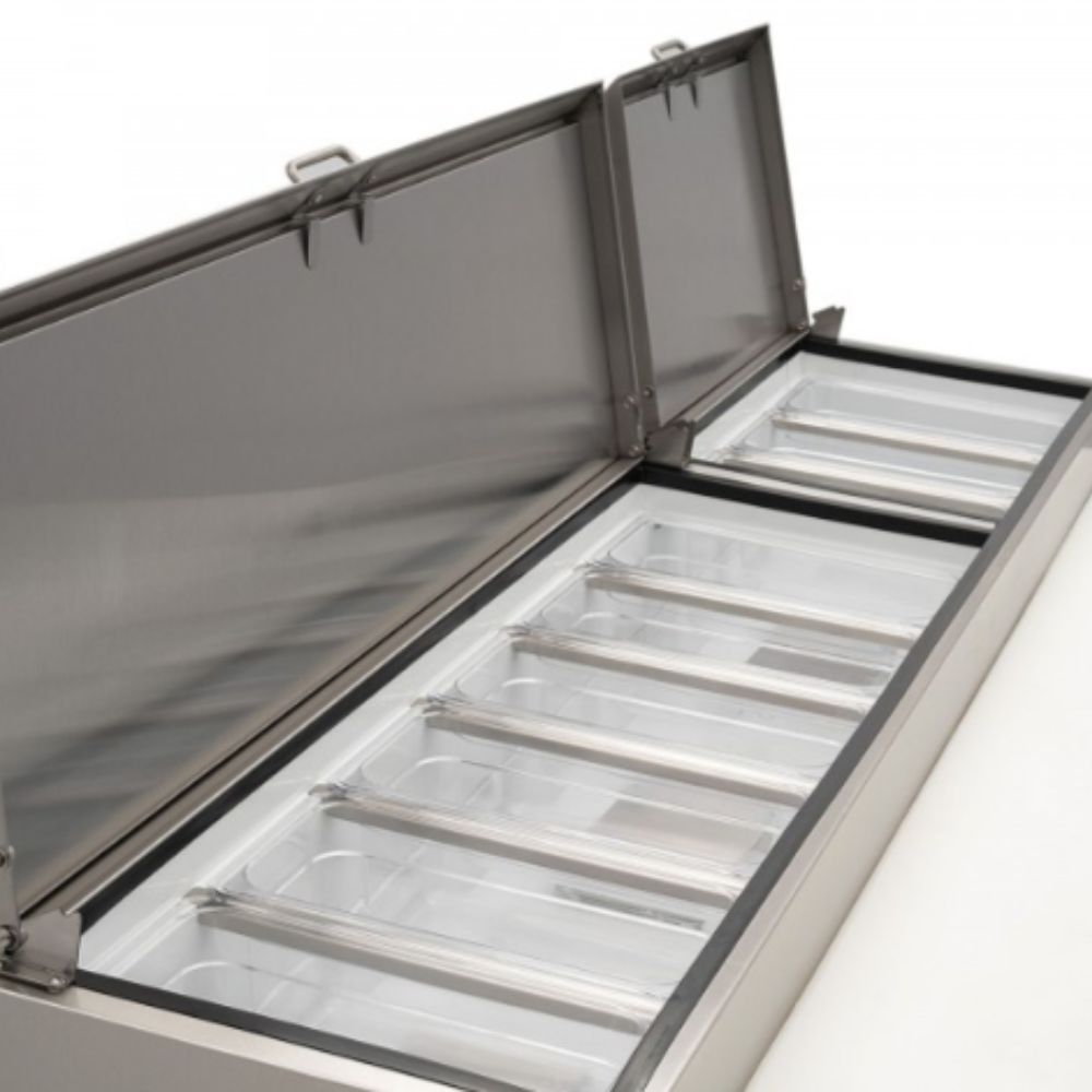 Imbera 1022136 PTP22-F11 Mesa Refrigerada 2 Puertas Solidas 2 Parrillas. Ideal para restaurante, cocina, cocina industrial, comedor, comedor industrial, banquetes, refrigerar, conservar, etc. KitchenMax.Store. Envíos seguros a todo México. Cotiza hoy mismo.