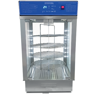 International VC-1 CM Vitrina Caliente Conservadora Pizzas Giratoria 2 x 100 W - Vitrinas / Exhibidores - International - KitchenMax Store