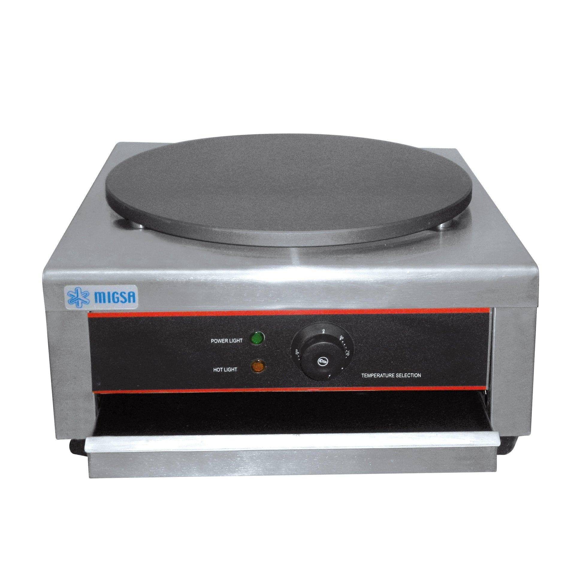 Migsa Em-1 Crepera Sencilla Eléctrica 1 Plato 40 cm. Acero Inoxidable 120 V - Creperas - Migsa - KitchenMax Store
