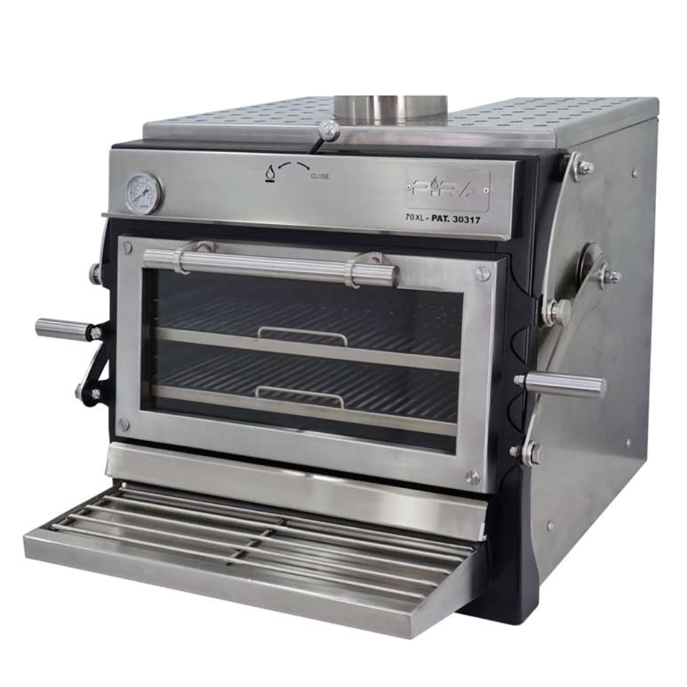 Pira 70 XL LUX ED 480.104 Horno para Carbon y Leña Acero Inoxidable -  - Migsa - KitchenMax Store