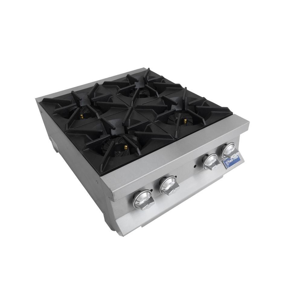 San-Son SS4Q Parrilla Acero Inoxidable 4 Quemadores Hélice - Parrillas a Gas - San Son - KitchenMax Store