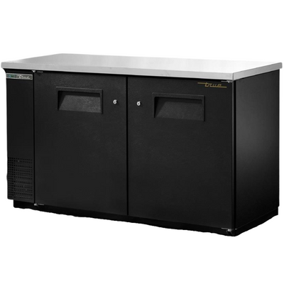 TRUE TBB-24-60-HC Refrigerador Contrabarra 2 Puertas Solida Iluminacion Cuerpo Acero Inoxidable Negro -  - true - KitchenMax Store